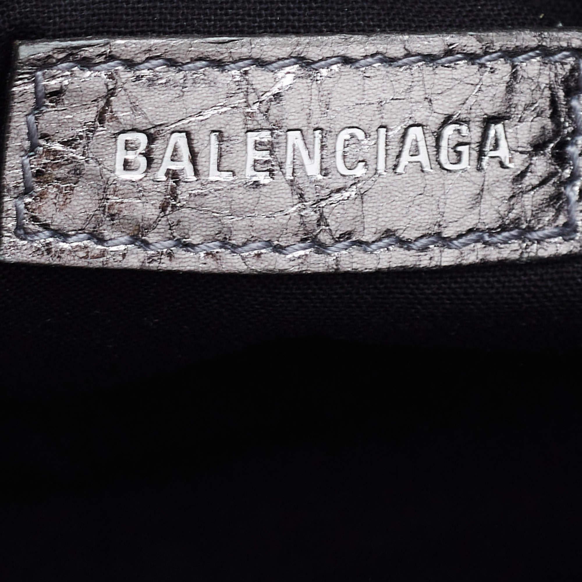 Balenciaga Silver Leather XS Le Cagole Shoulder Bag 4