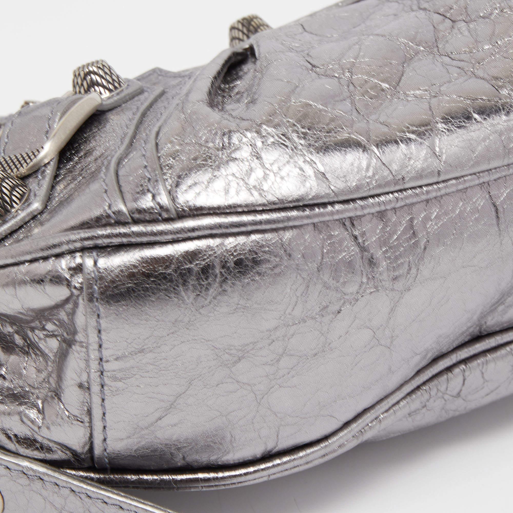 Balenciaga Silver Leather XS Le Cagole Shoulder Bag 5