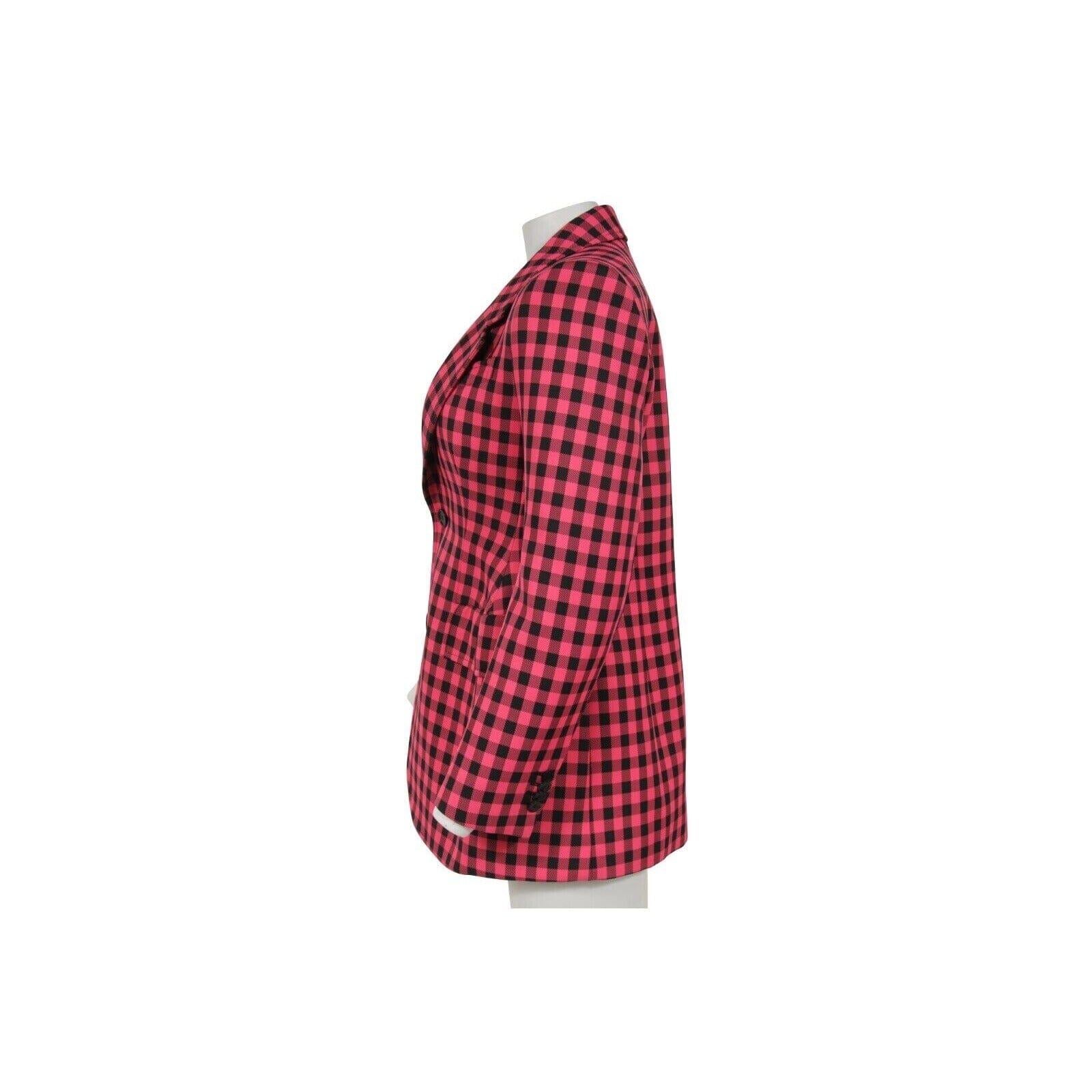 Balenciaga Blazer monopetto a clessidra F38 rosa nero a quadretti In condizioni ottime in vendita a North Miami, FL