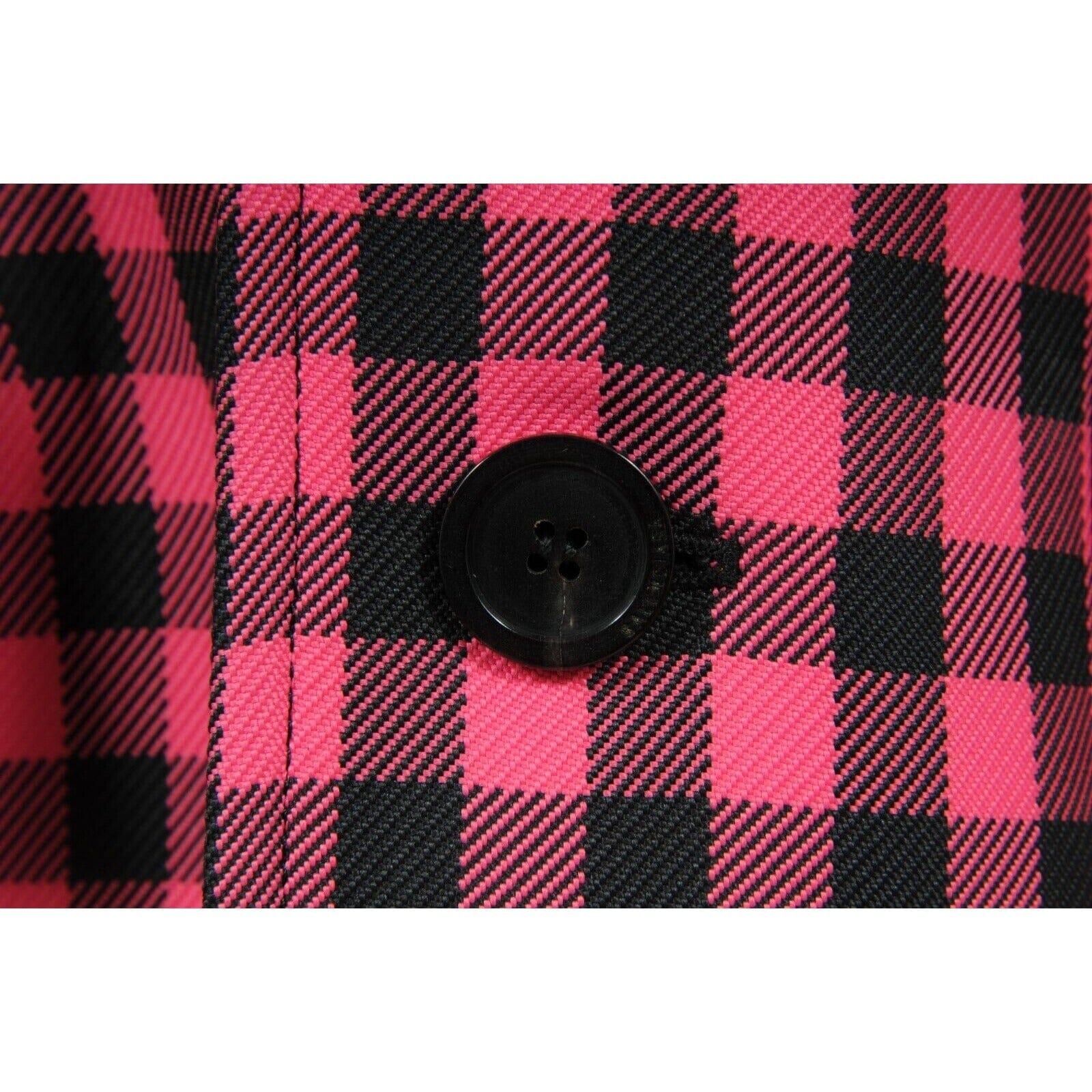 Balenciaga Blazer monopetto a clessidra F38 rosa nero a quadretti in vendita 1