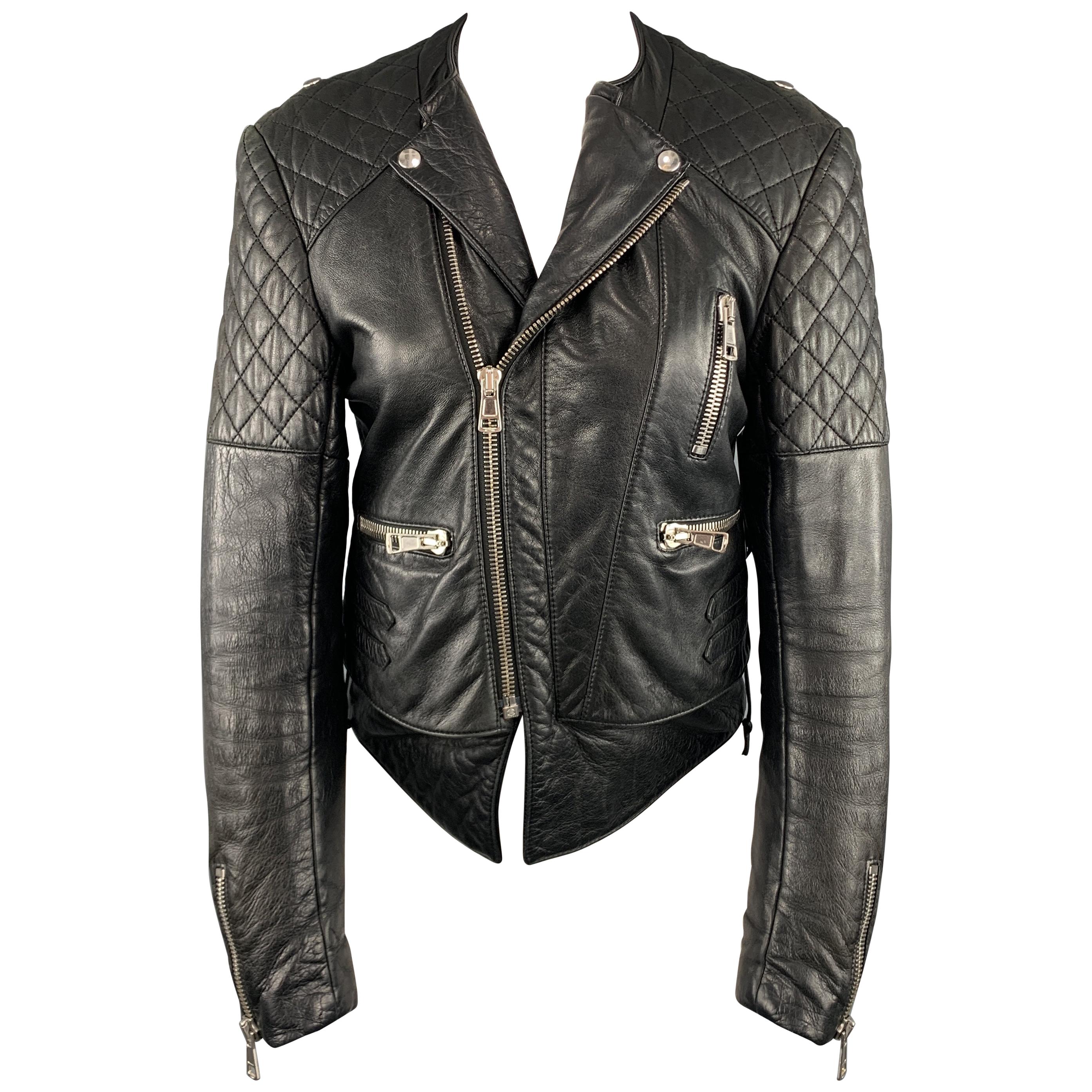 balenciaga leather motorcycle jacket