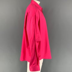 BALENCIAGA Size L Pink Cotton Oversized Long Sleeve Shirt