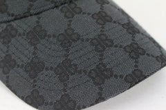 Balenciaga Size Large Black Monogram Hacker Cap Baseball Hat 1118b22