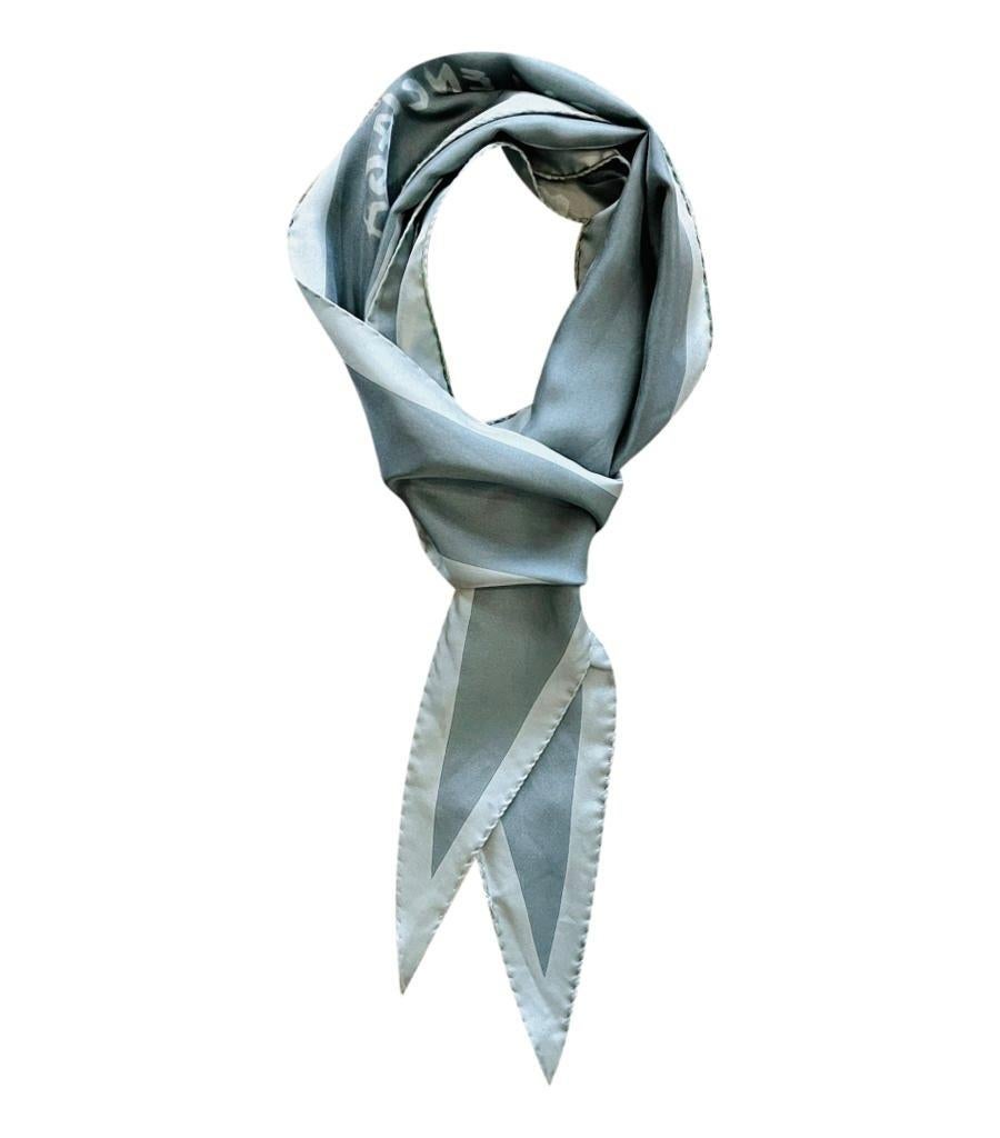 Balenciaga Skinny Logo Silk Scarf
Grey scarf designed with light grey trim and 'Balenciaga' lettering.
Size – 248cm x 13cm
Condition – Very Good
Composition – 100% Silk
Comes with – Scarf Only 
