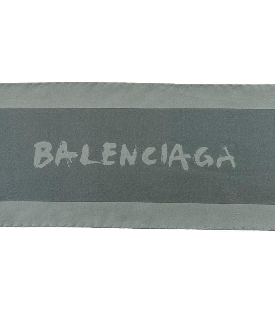 Women's Balenciaga Skinny Logo Silk Scarf For Sale