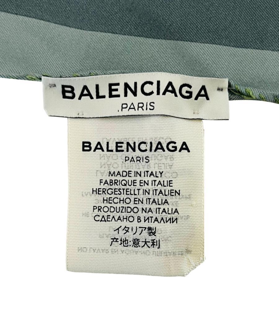 Balenciaga Skinny Logo Silk Scarf For Sale 1