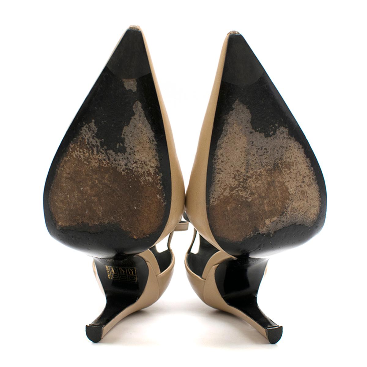Balenciaga Slash Triple-Strap Leather Pumps EU 36.5 For Sale 1