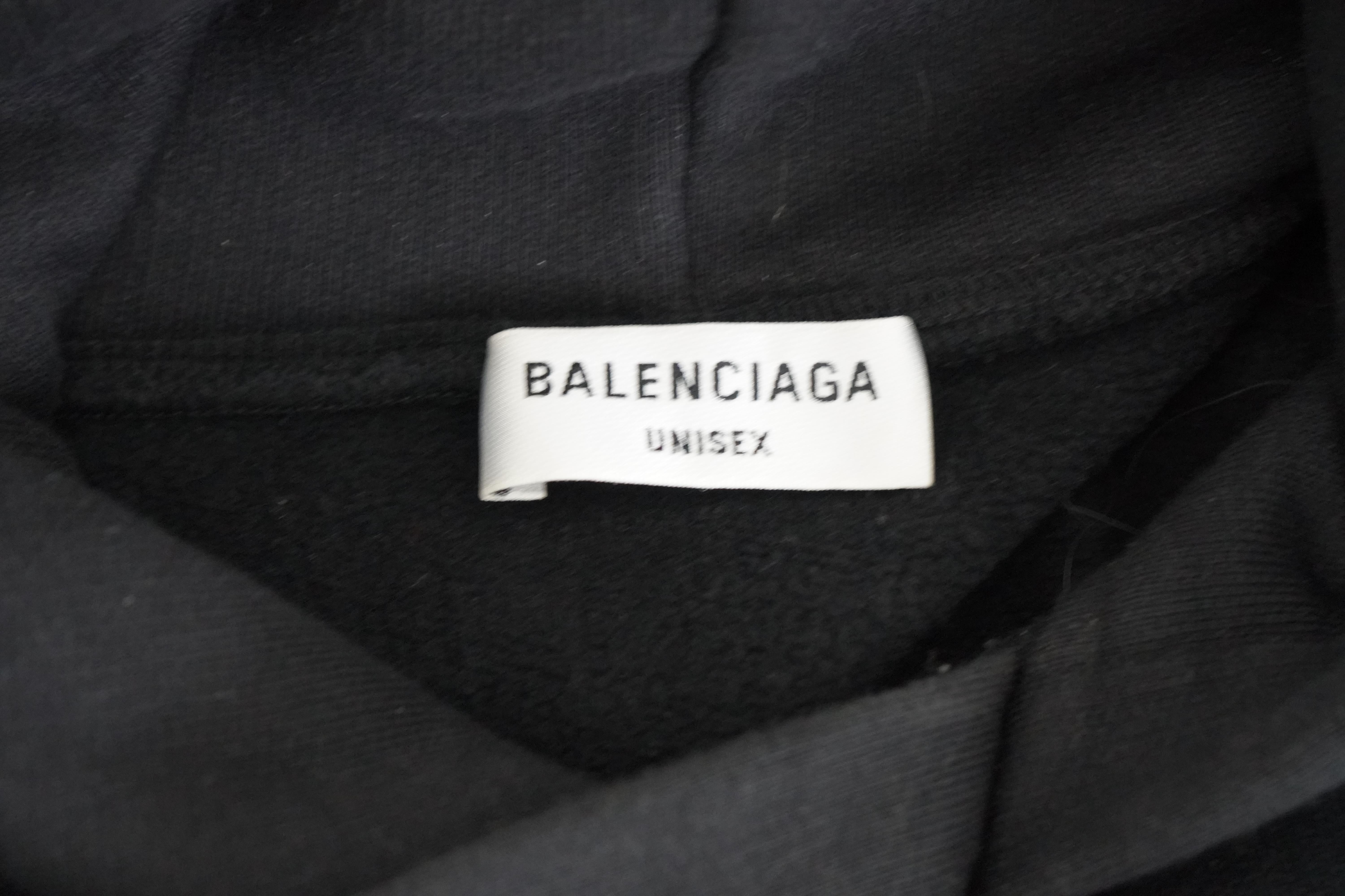 Balenciaga - Felpa con cappuccio con vestibilità ampia sz 2 in vendita 2