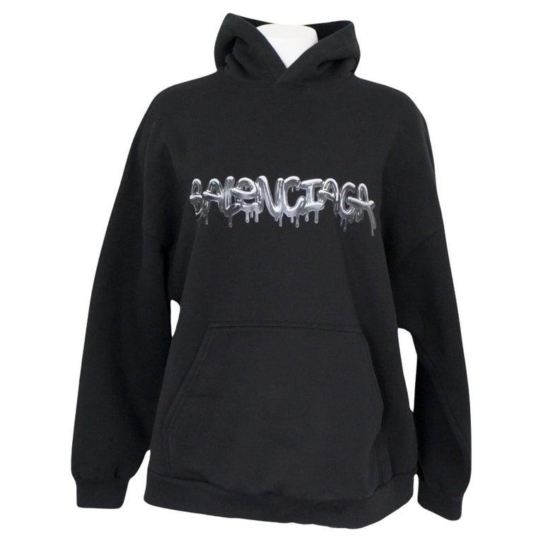 Balenciaga Slime Wide-fit Hoodie sz 2 For Sale at 1stDibs