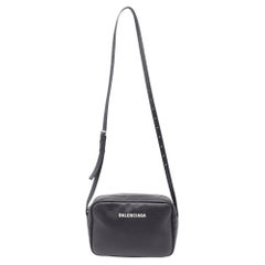 Balenciaga Small Everyday Camera Bag in Black Leather