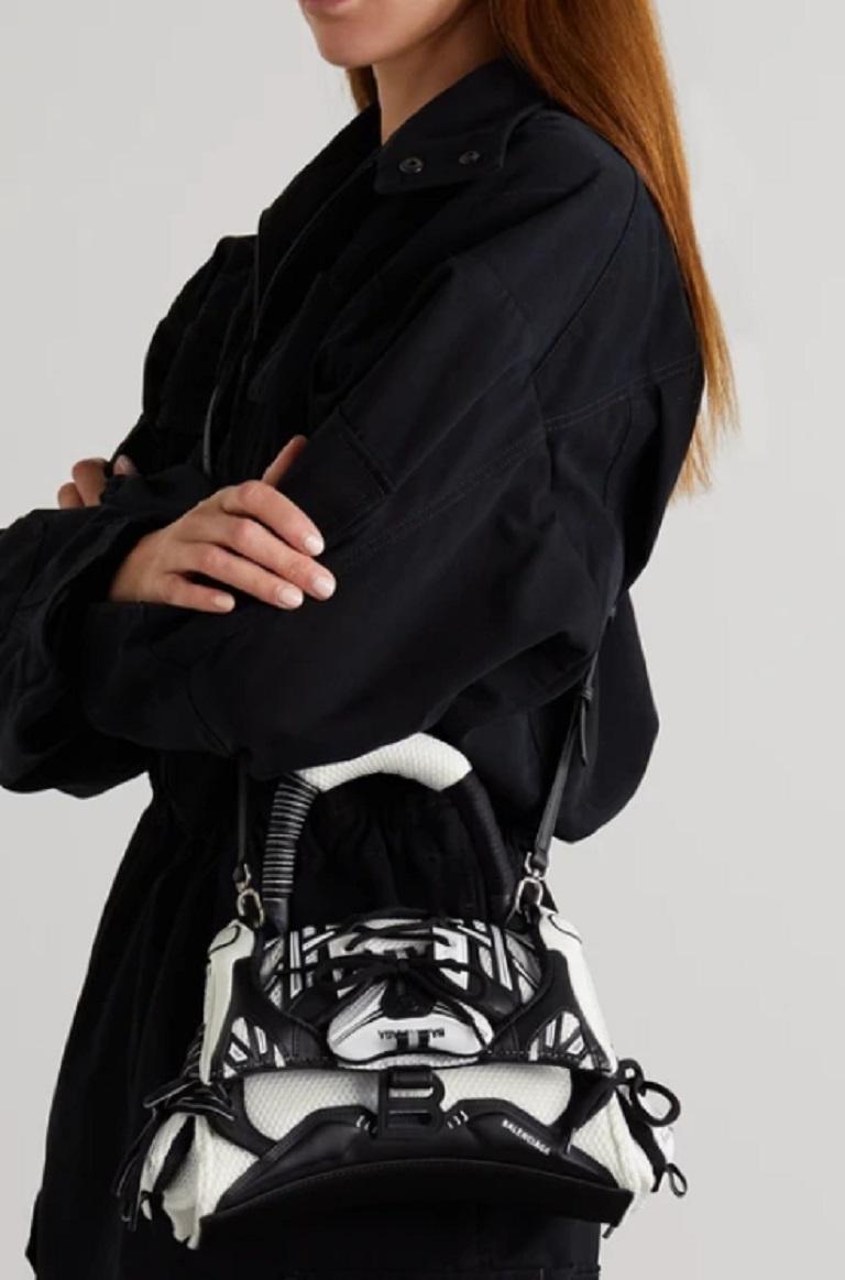 Balenciaga Sneakerhead Small Mesh & Leather Hourglass Bag 2