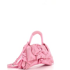 Balenciaga SneakerHead Top Handle Bag Mesh and Faux Leather Small