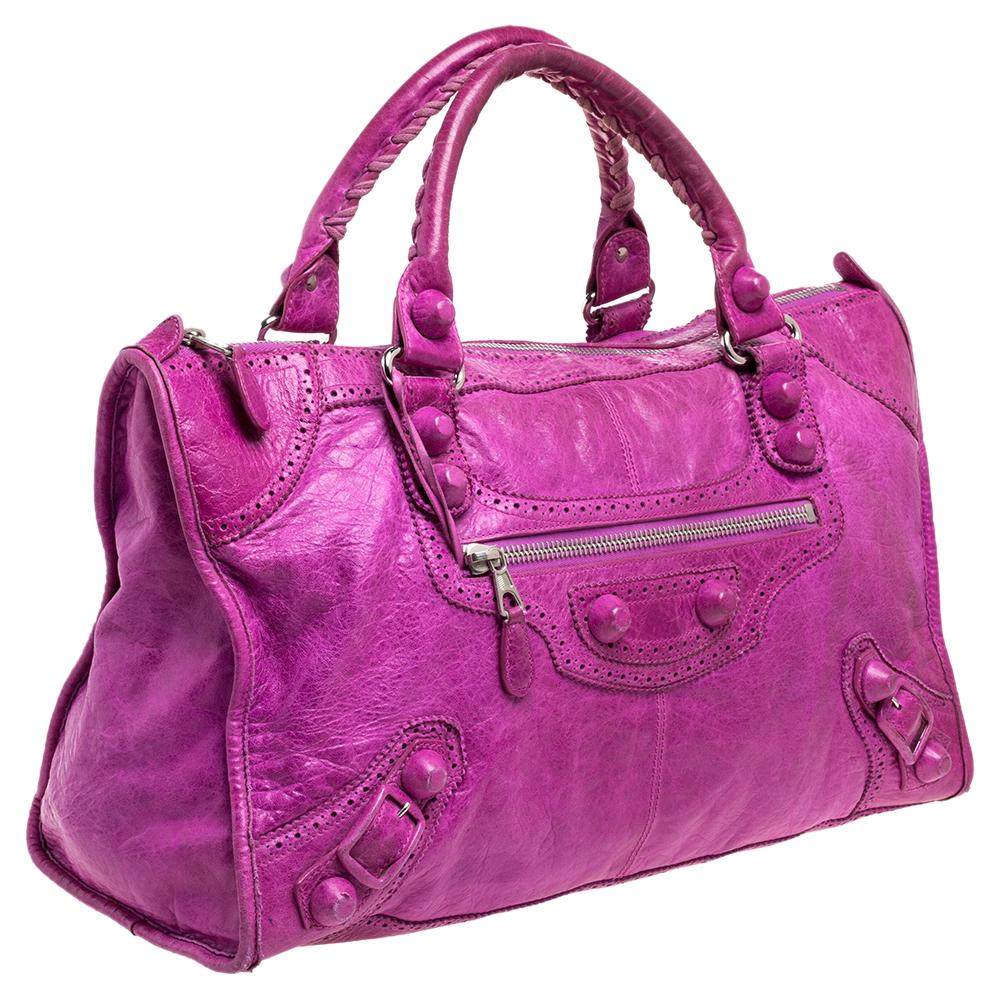Balenciaga Sorbet Brogue Leder CGH Work Tote im Zustand „Gut“ in Dubai, Al Qouz 2