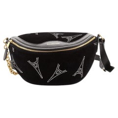 Balenciaga Souvenir Belt Bag Crystal Embellished Velvet XS