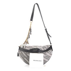 Balenciaga Souvenir Gürteltasche Jacquard mit Leder XS