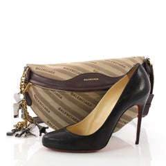 Balenciaga Souvenir Gürteltasche Jacquard mit Leder XS