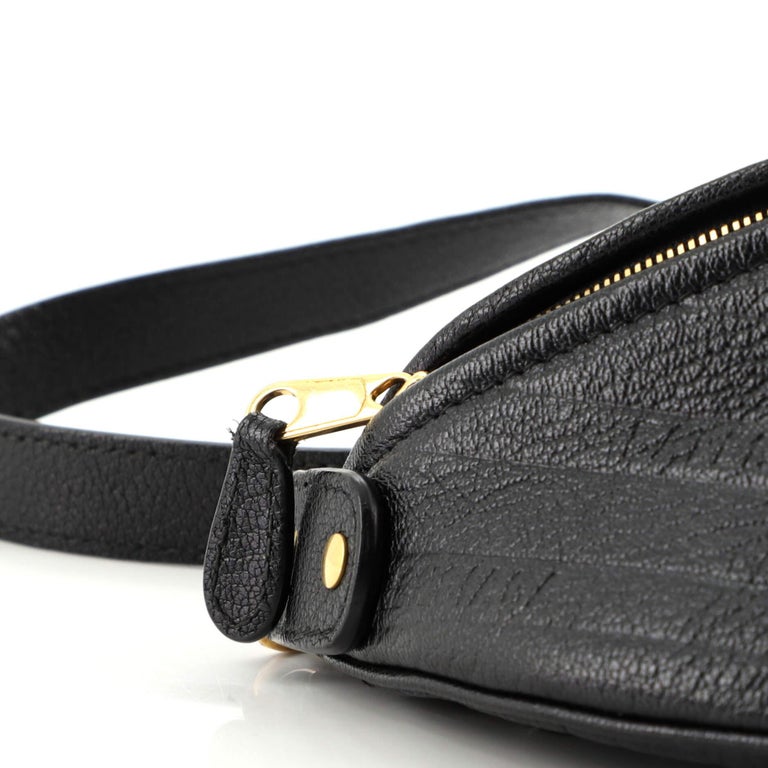 Balenciaga Souvenir Belt Bag Logo Embossed Leather XXS For Sale at 1stDibs