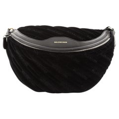 Balenciaga Souvenir Belt Bag Quilted Velvet XS