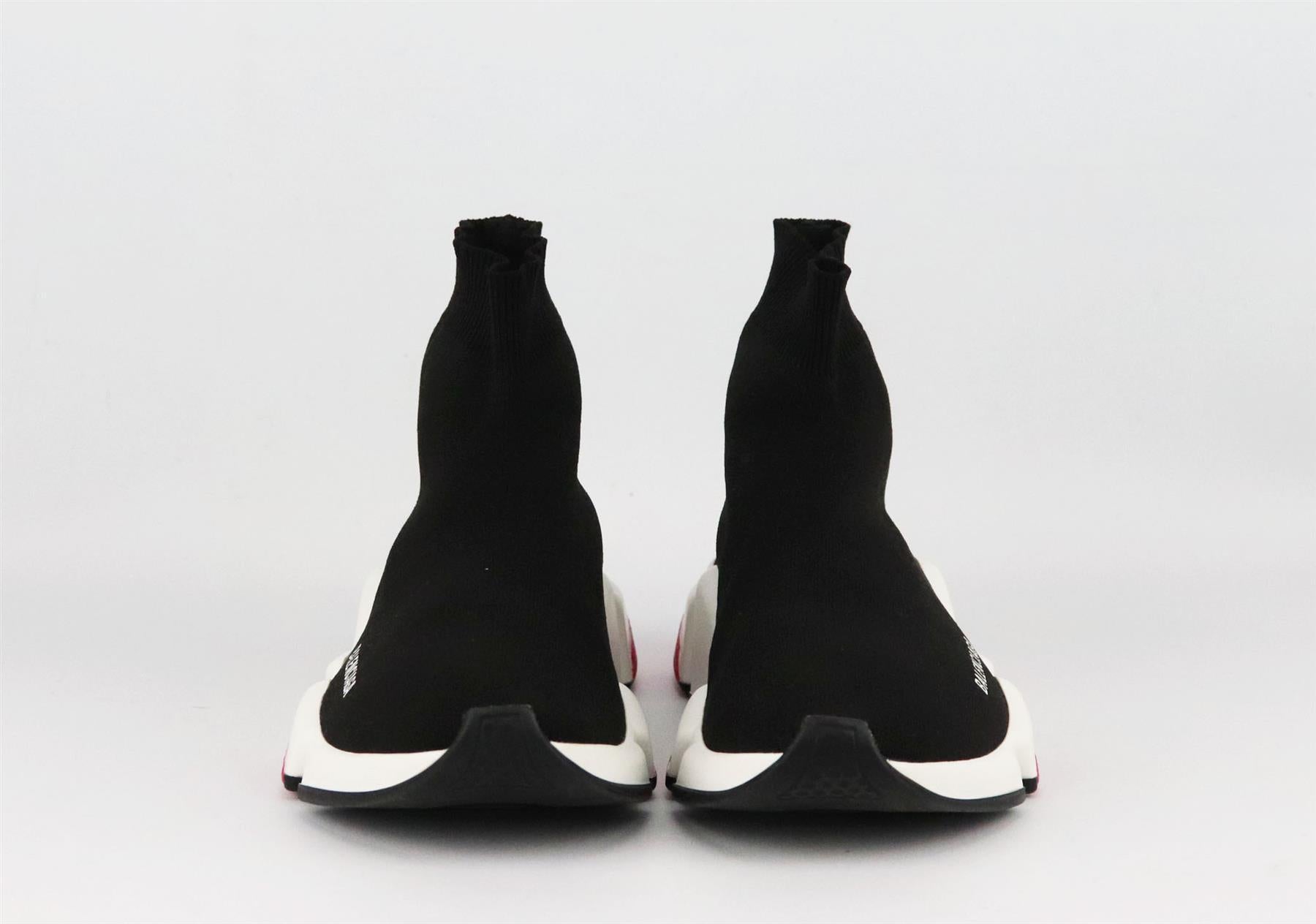 Black Balenciaga Speed Logo Print Stretch High Top Sneakers EU 39 UK 6 US 9 