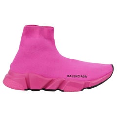 Balenciaga Speed Logo Print Stretch Knit High Top Sneakers EU 39 UK 6 US 9