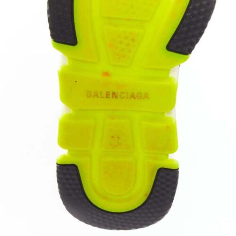Balenciaga Speed giallo neon nero logo sneakers a calzino EU40 in vendita 5