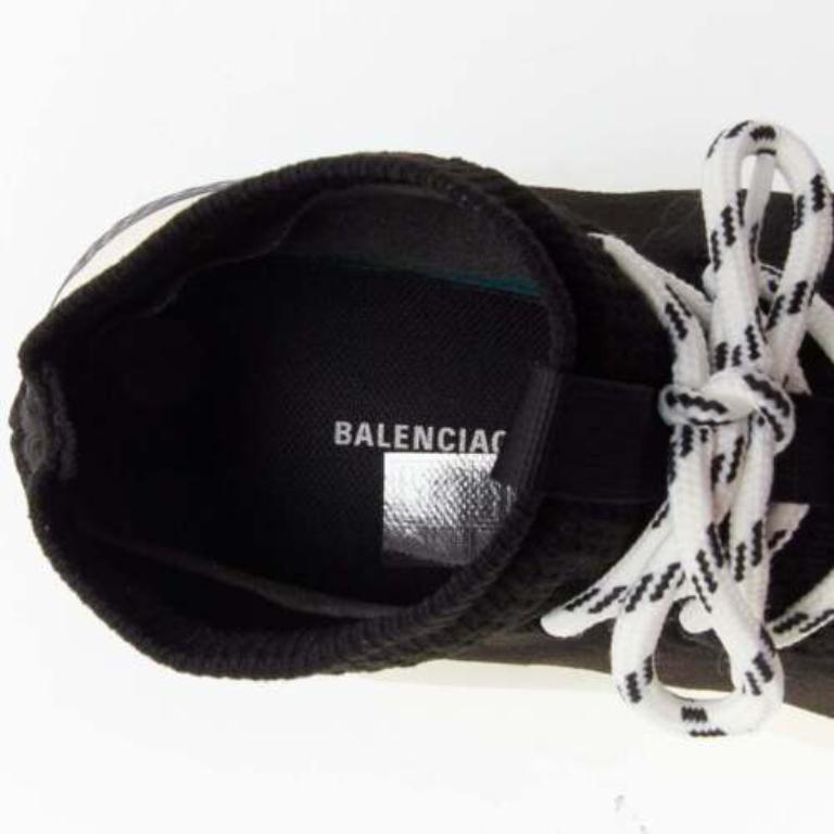 Balenciaga Speed giallo neon nero logo sneakers a calzino EU40 in vendita 4