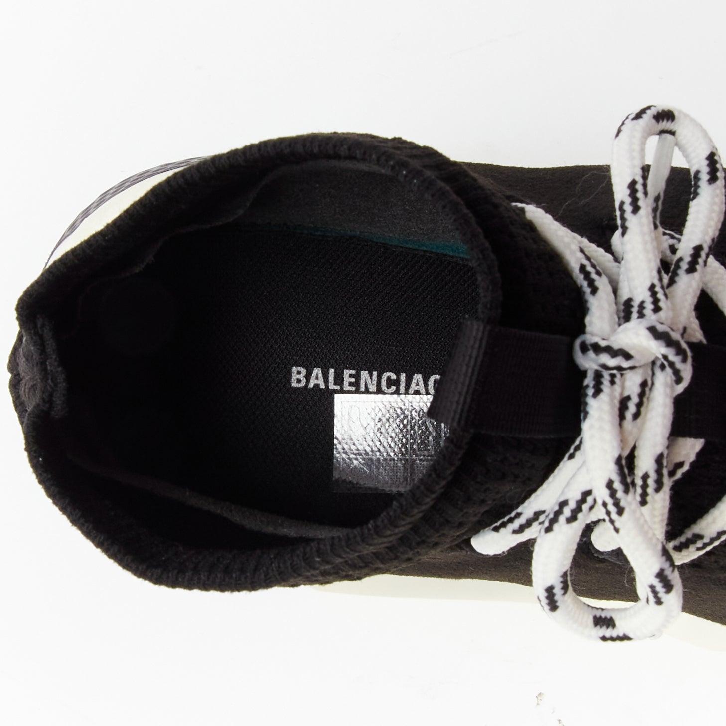 BALENCIAGA Speed logo jaune fluo noir baskets chaussettes EU40 en vente 2