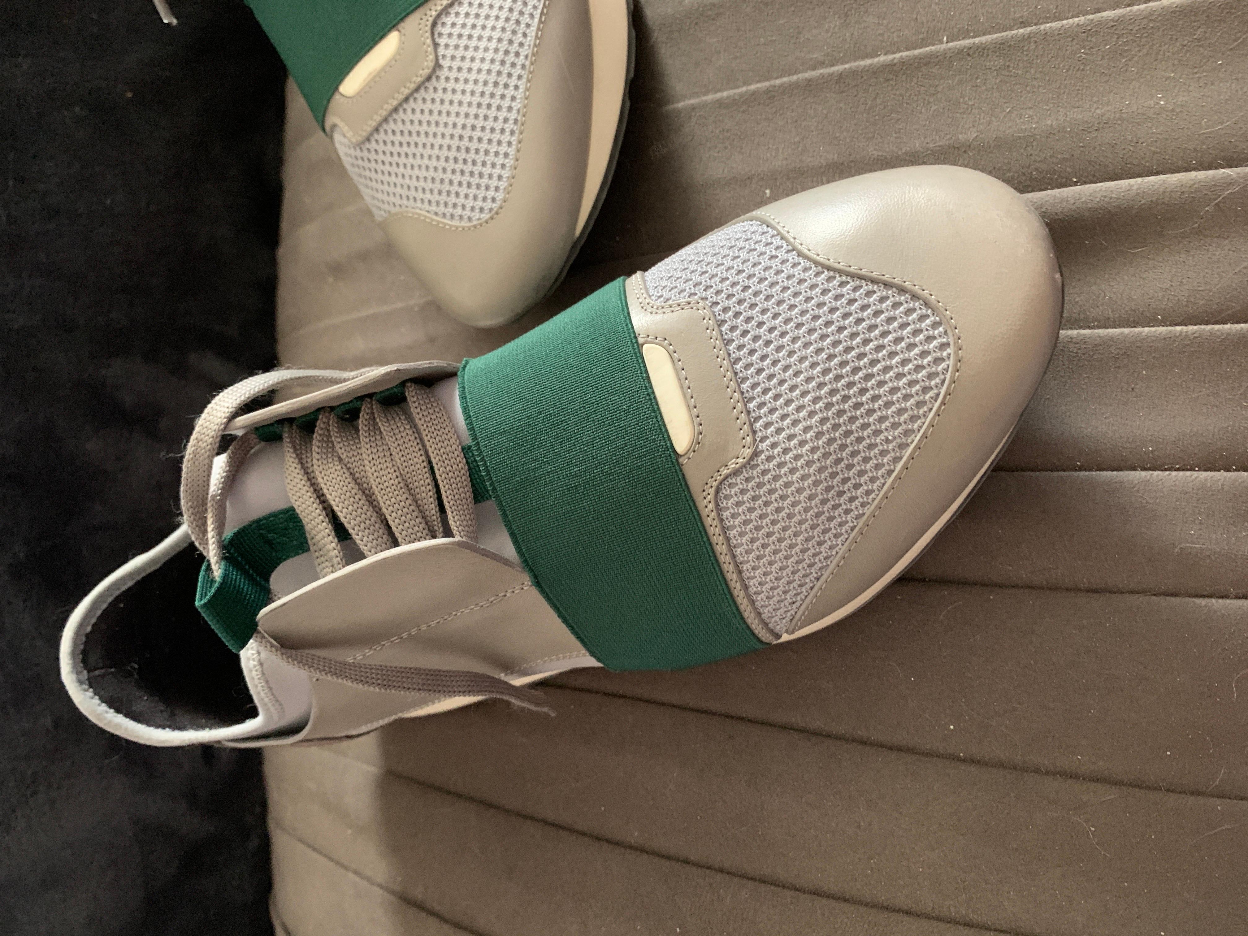 Marron Balenciaga - Chaussures de course unisexe grises et vertes, pour homme, taille 43/10  en vente