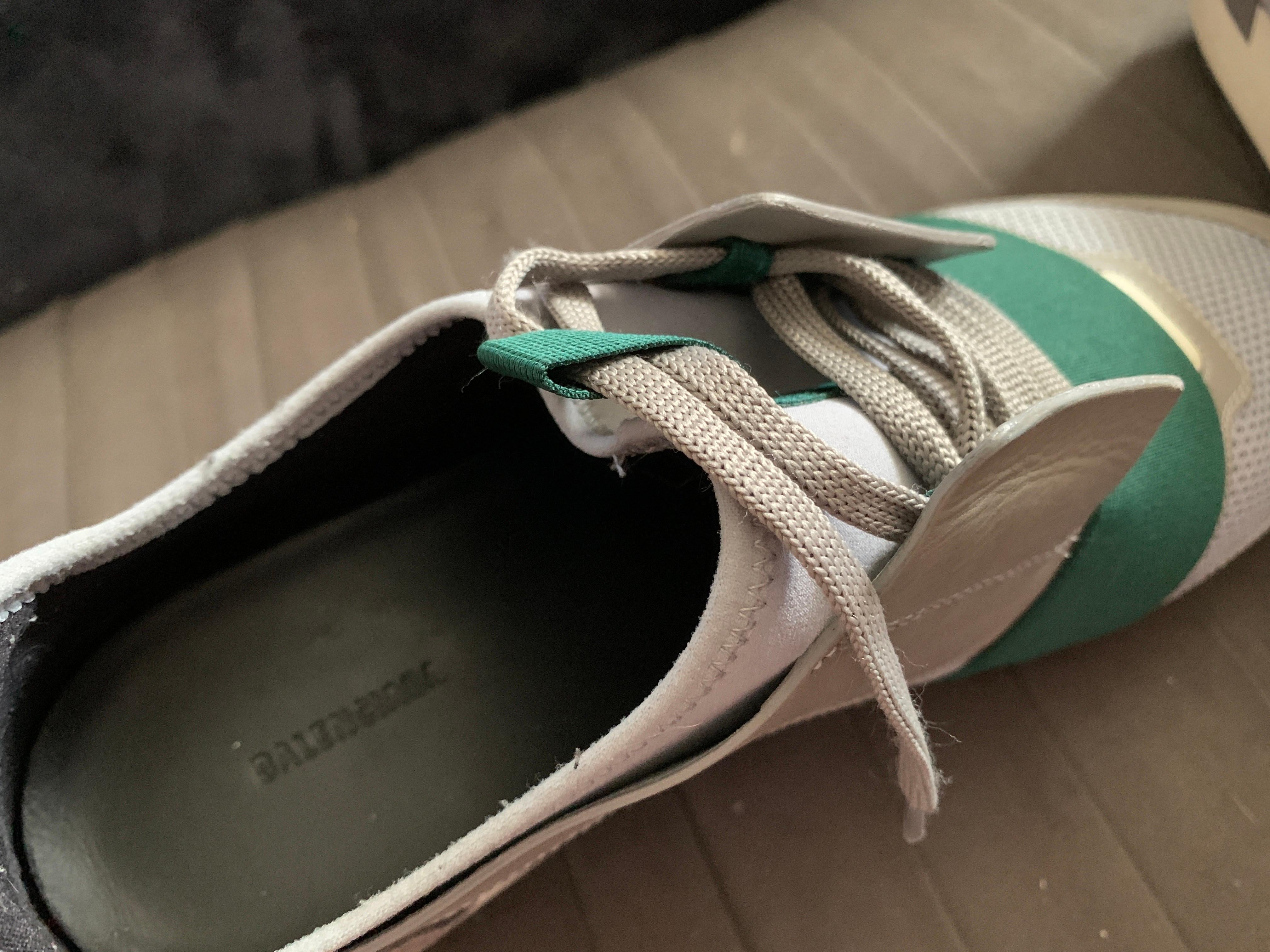 Balenciaga - Chaussures de course unisexe grises et vertes, pour homme, taille 43/10  Unisexe en vente