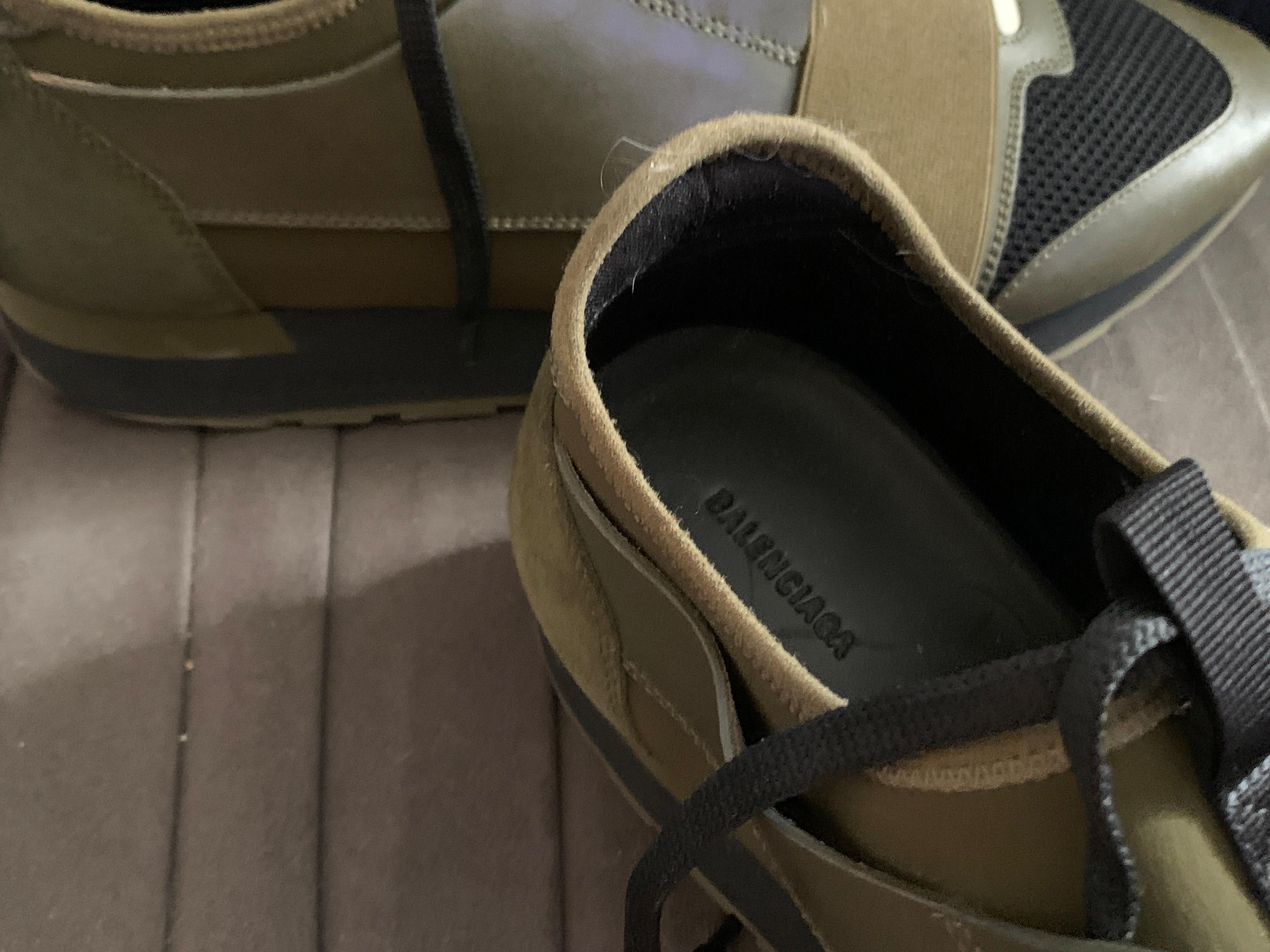 Balenciaga - Chaussures de course unisexe pour homme, vert olive/noir, rare, taille 43/10  Unisexe en vente