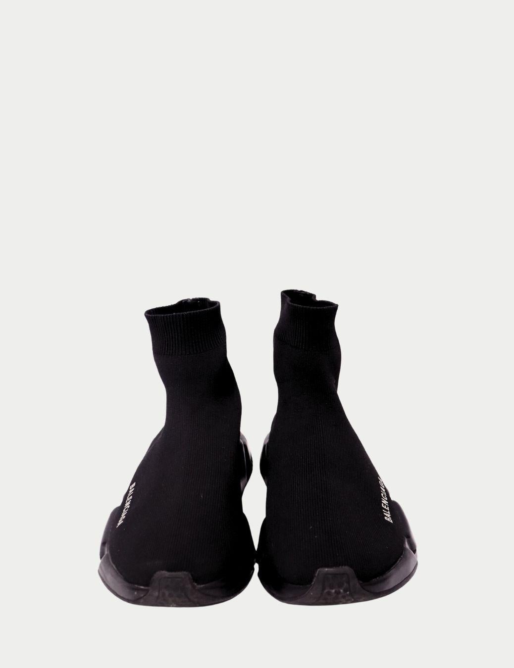 Balenciaga Speed Trainer Schwarz Knit Turnschuhe - EU 41 Damen im Angebot