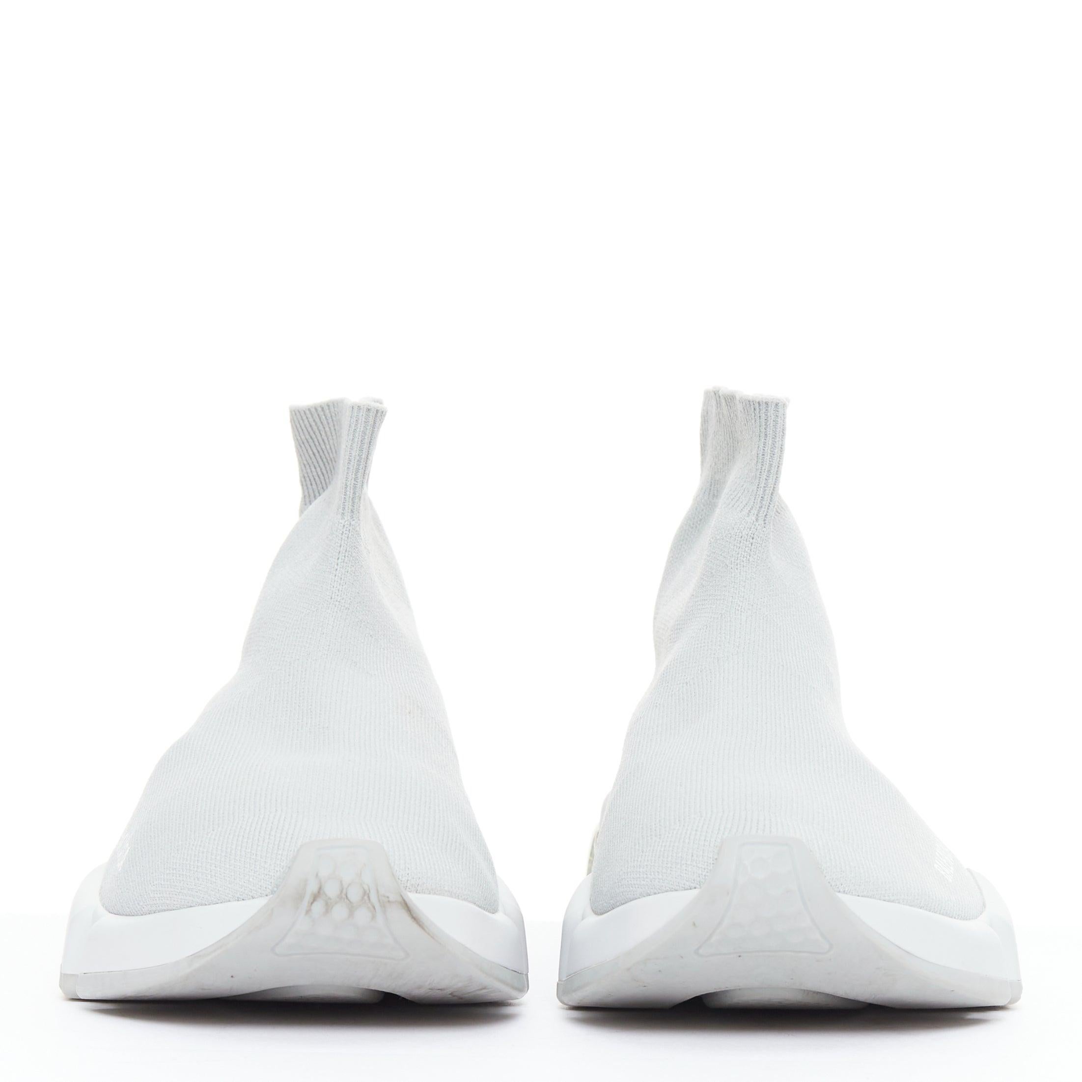 Grigio BALENCIAGA Speed Trainer Clear Sole grey sock sneakers EU37 in vendita