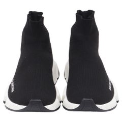 Balenciaga Speed Trainer Shoes in Black Polyester