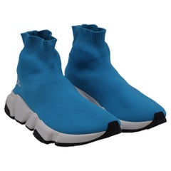 Balenciaga Speed Trainer Shoes in Blue Polyester