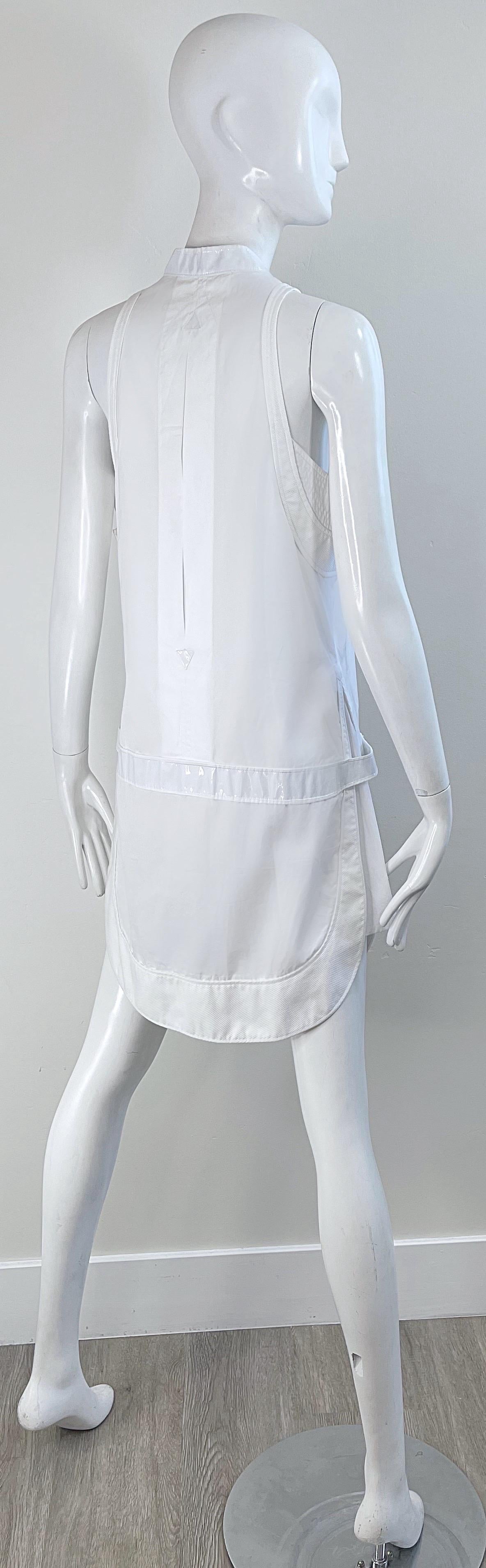 Balenciaga Spring 2007 by Nicolas Ghesquiere Size 38 / 8 White Tuxedo Dress  For Sale 15