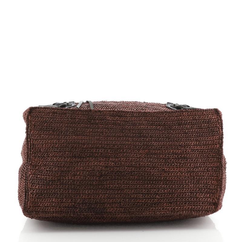 Balenciaga Square Classic Studs Tote Raffia In Good Condition In NY, NY
