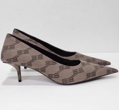 Balenciaga Square Knife BB Monogram Pumps