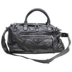 Balenciaga Squash 2way 869986 Black Leather Satchel