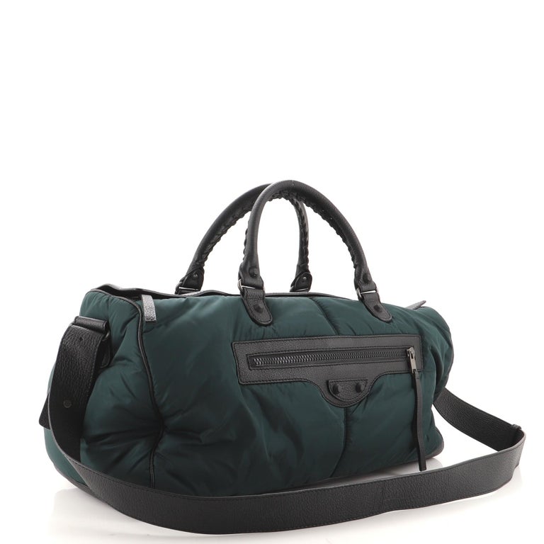 Balenciaga Squash Duffle Bag Nylon with Leather Small For Sale at 1stDibs