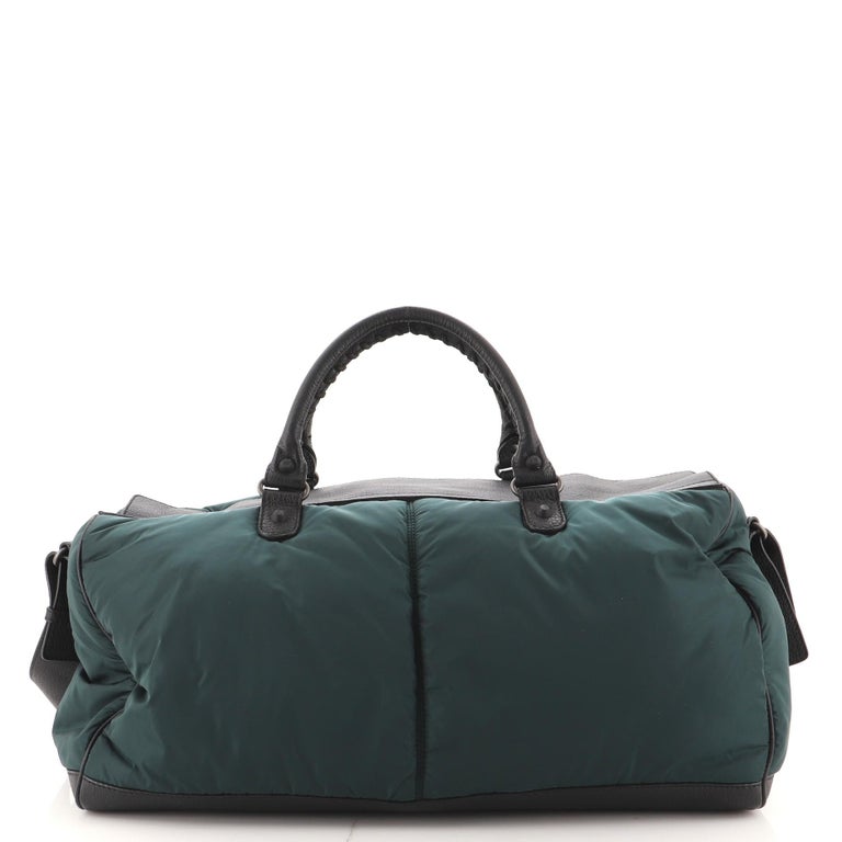 Balenciaga Squash Duffle Bag Nylon with Leather Small For Sale at 1stDibs