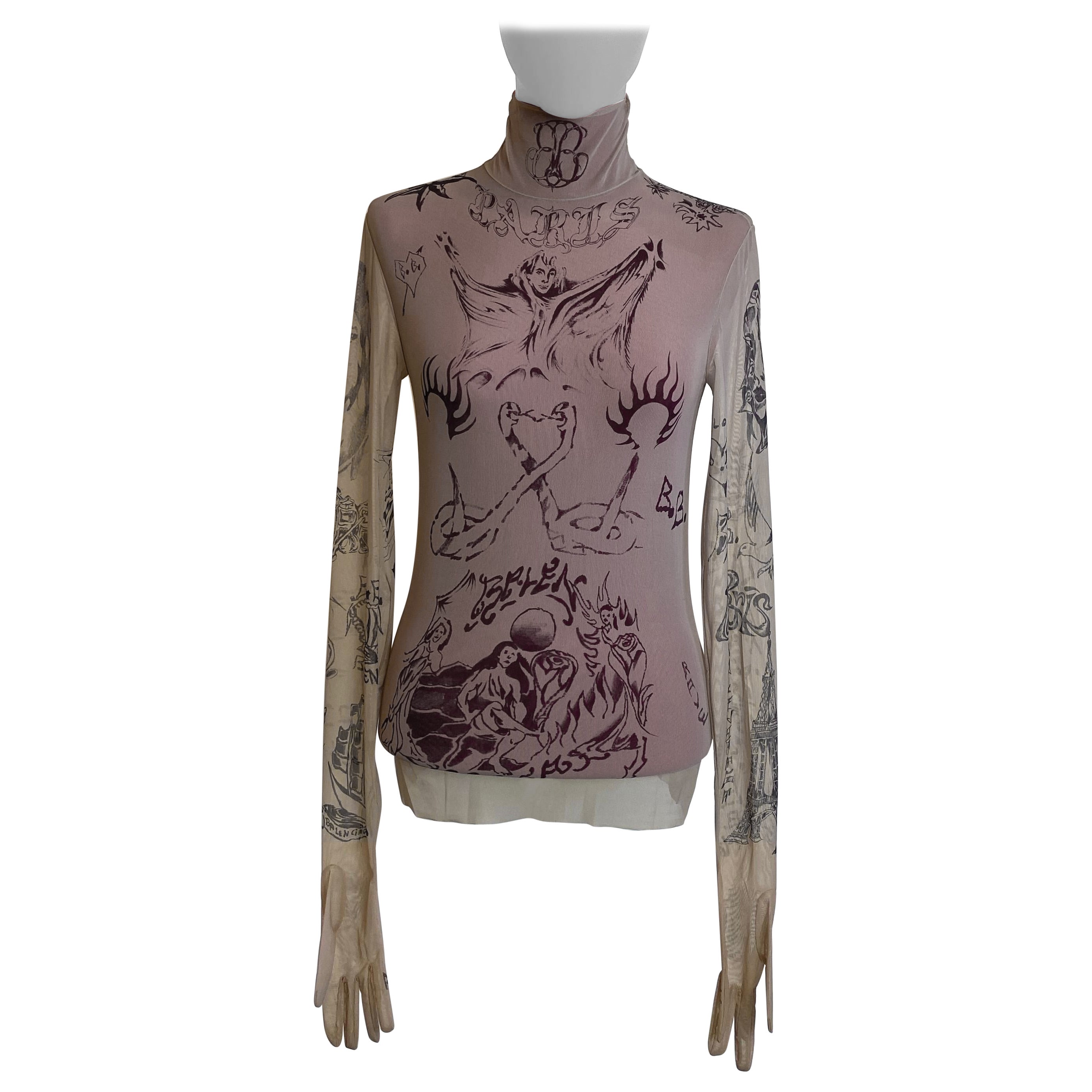 Balenciaga SS2024 tattoo long sleeves Top