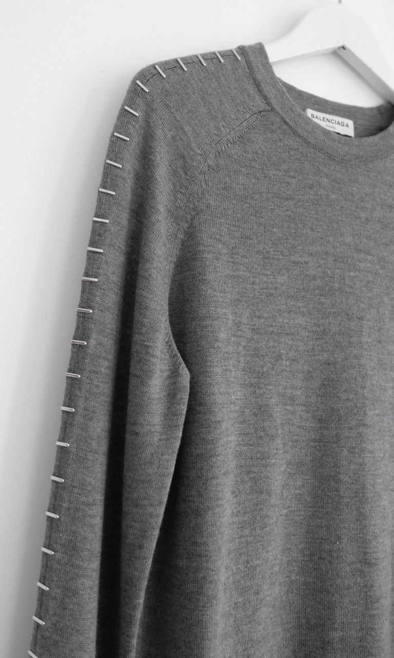 Balenciaga Knitwear Balenciaga Sweater Silver Balenciaga Staple