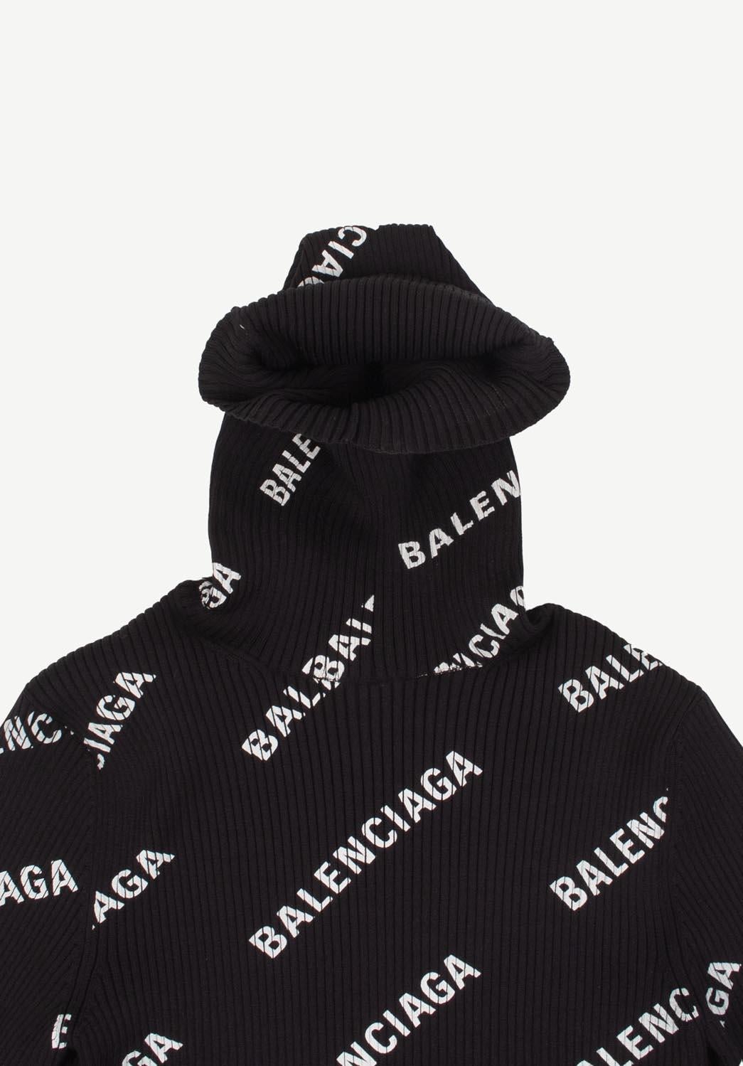 Item for sale is 100% genuine Balenciaga Stretch High Neck Women Sweater, S275
Color: Black
(An actual color may a bit vary due to individual computer screen interpretation)
Material: 100% polyamide
Tag size: XS 
This sweater is great quality item.