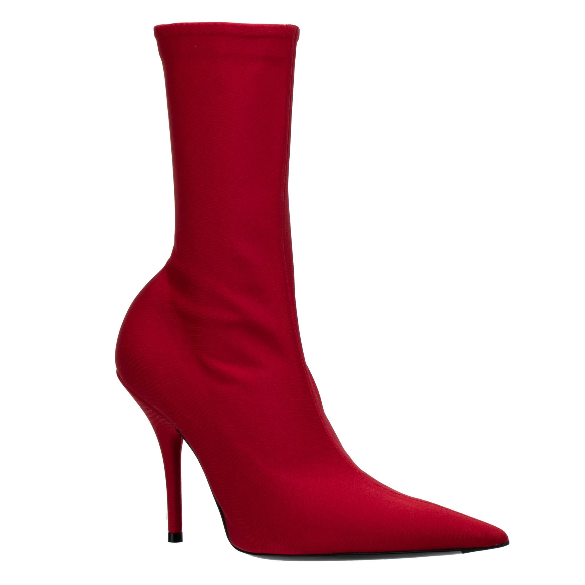 Women's Balenciaga Stretch Knit Knife Boot Red 36 FR For Sale