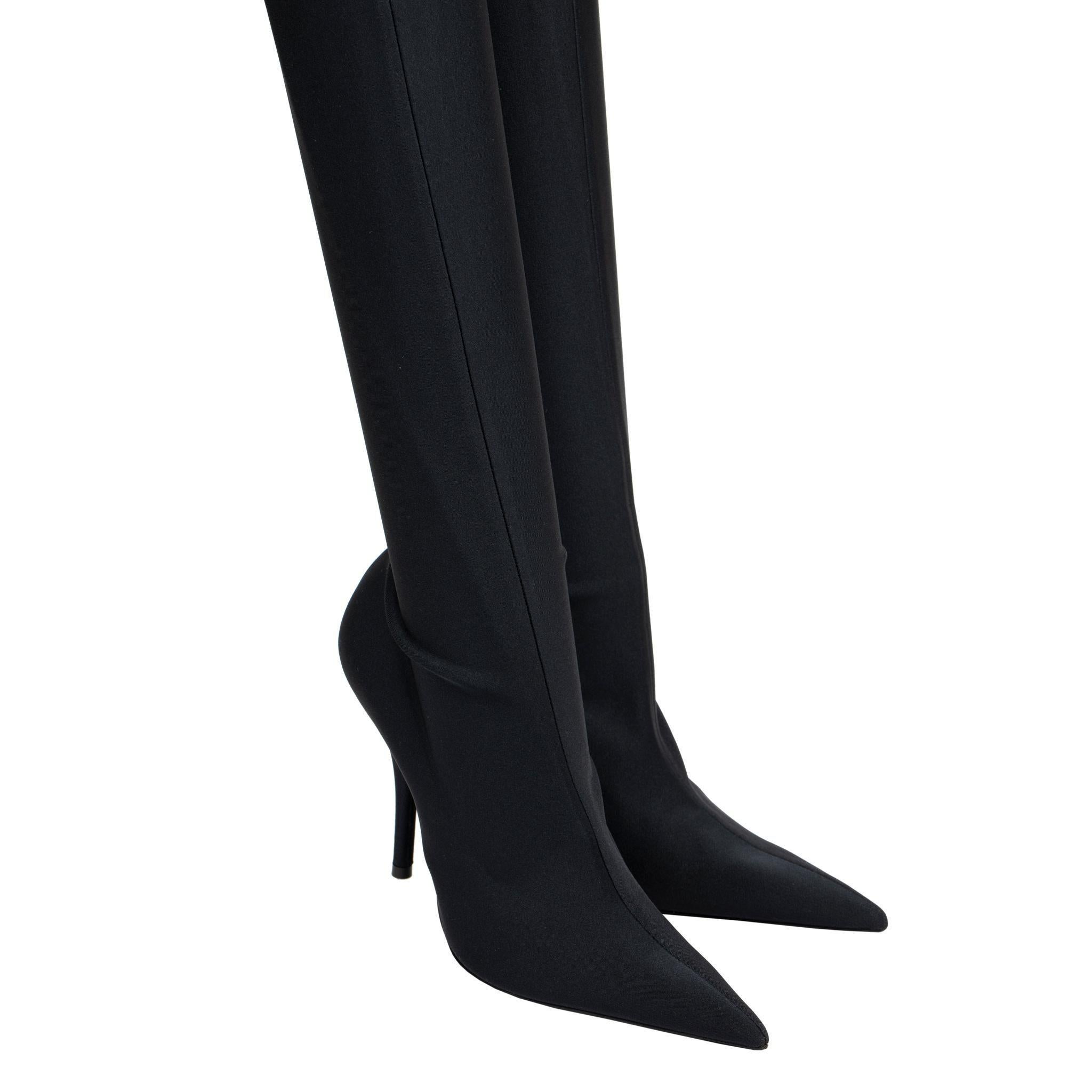 Balenciaga Stretch Knit Knigh High Boot Schwarz 36 FR im Angebot 1