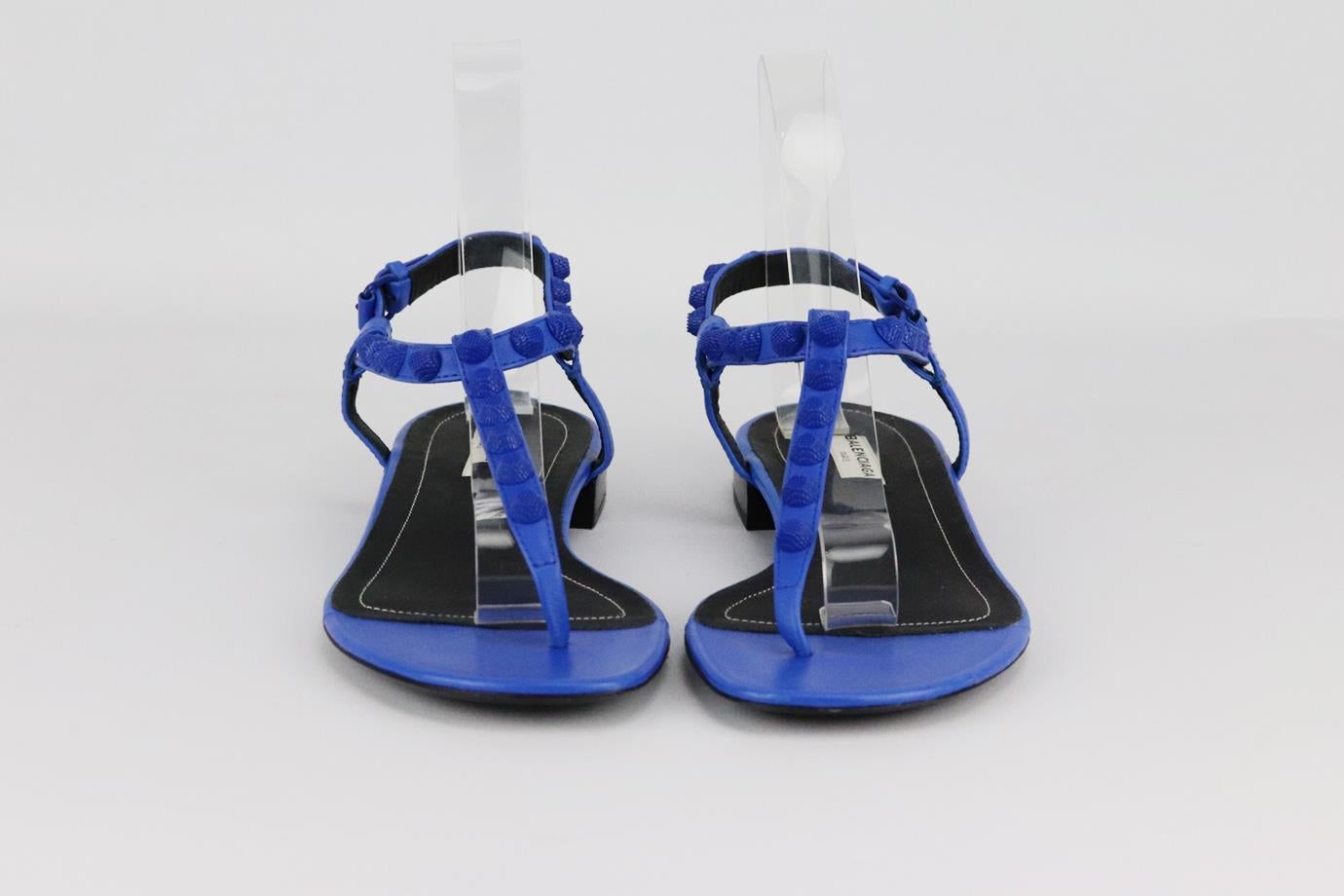 balenciaga studded flat sandals
