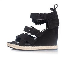 Balenciaga, suede wedge sandal