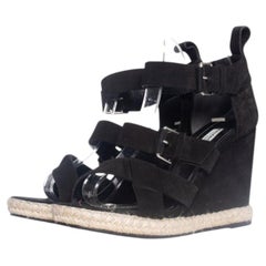 Balenciaga, suede wedge sandal
