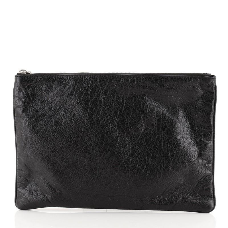 Balenciaga Supermarket Pouch Leather Medium In Good Condition In NY, NY