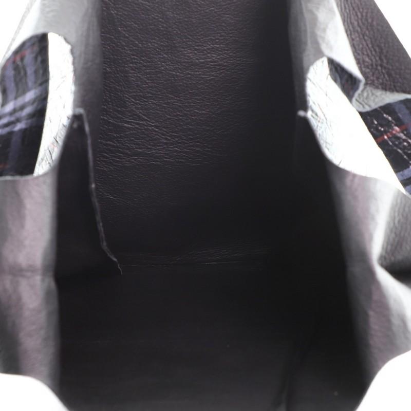Balenciaga Supermarket Shopper Bag Plaid Printed Leather Medium In Good Condition In NY, NY